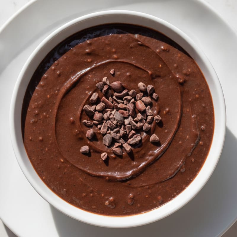 Silky Chocolate Protein Pudding with Chia Seeds