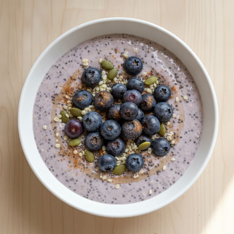 Blueberry Chia Seed Power Pudding