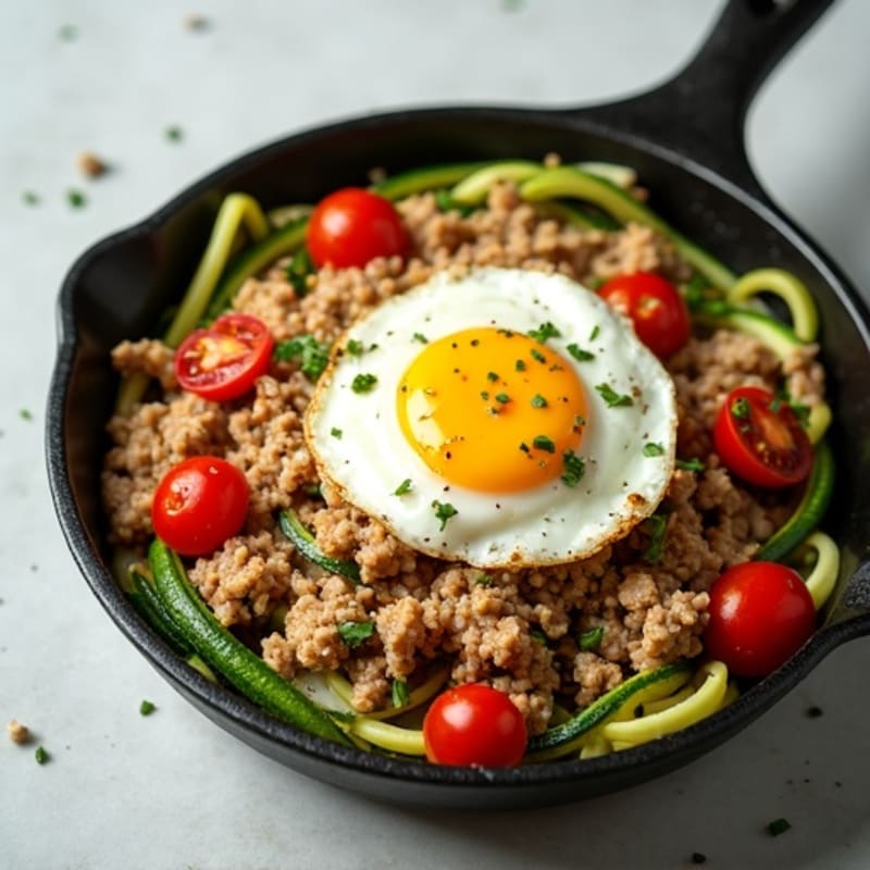 Protein-Packed Turkey and Zucchini Noodle Skillet