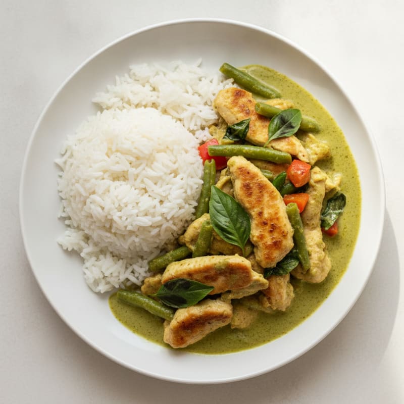 Thai Green Curry Chicken with Jasmine Rice