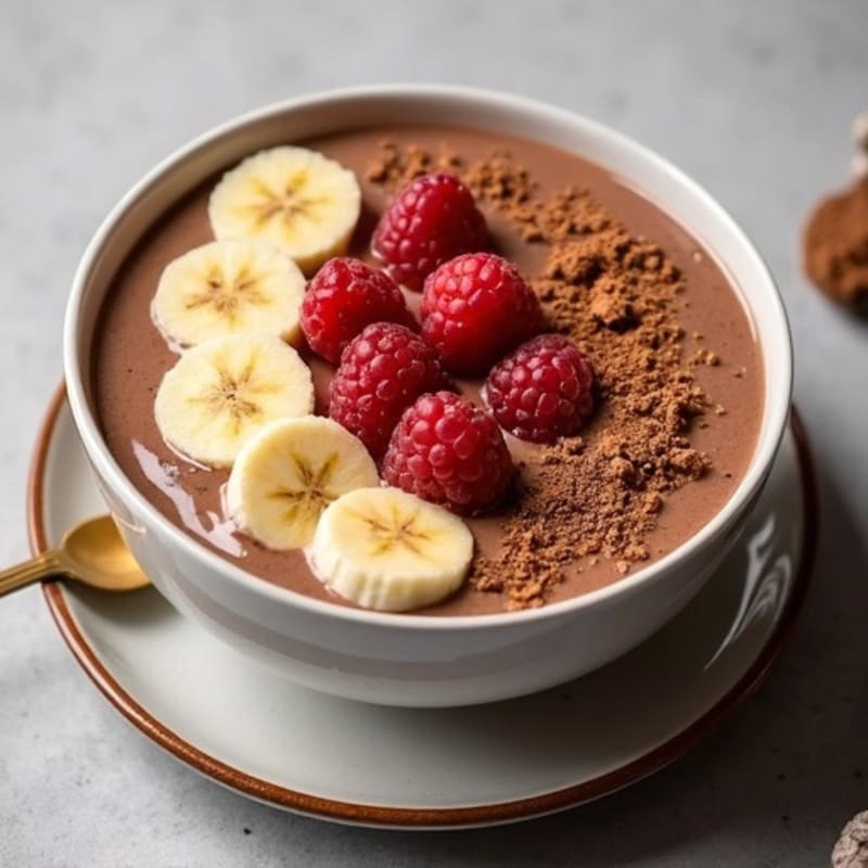 Thick Triple Chocolate Protein Smoothie Bowl