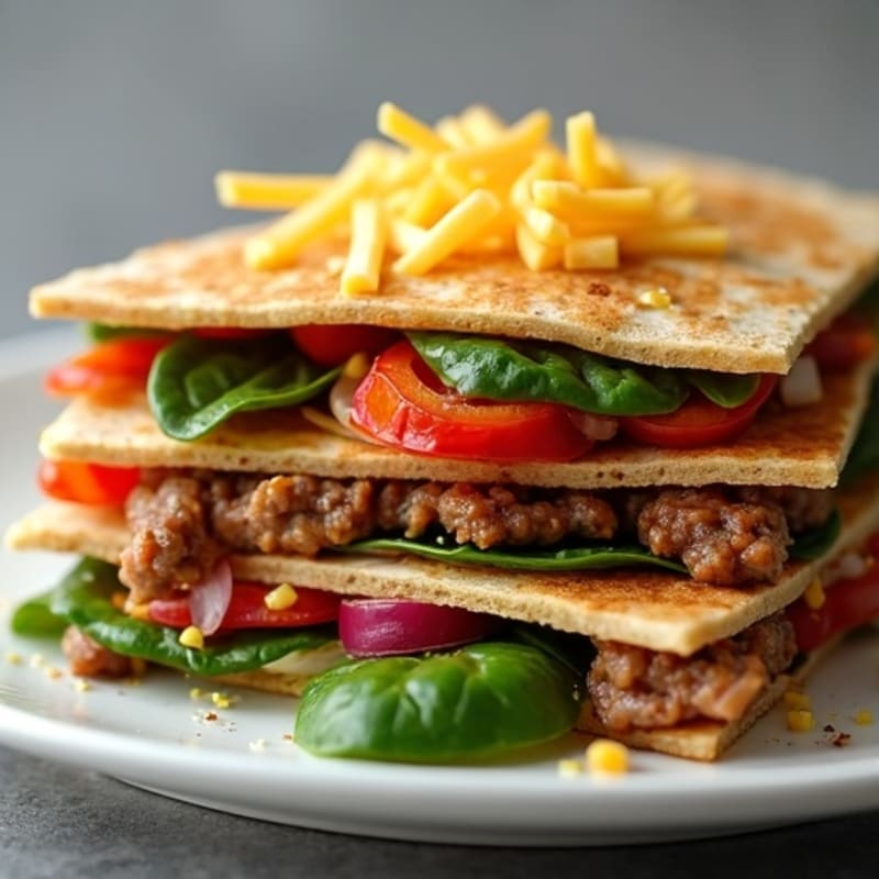 Crispy Lean Steak and Veggie Quesadillas
