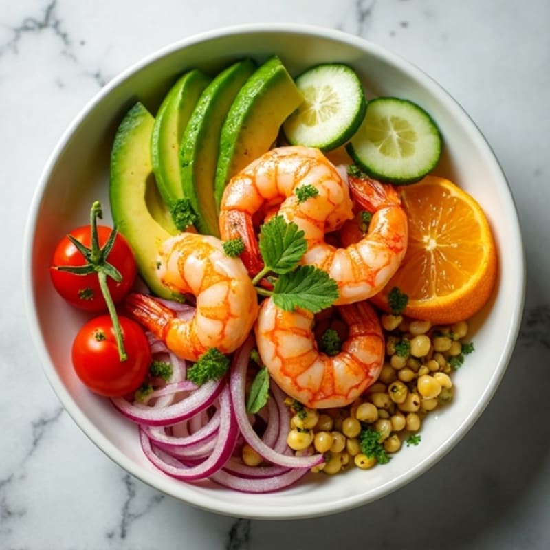 Citrus-Marinated Shrimp and Avocado Ceviche Bowl
