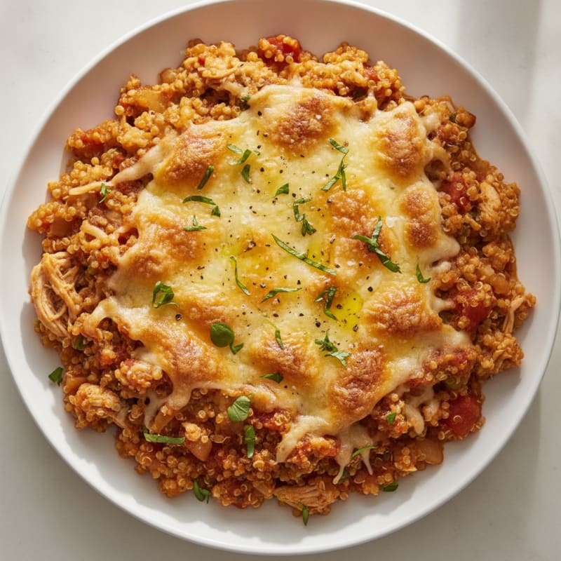 Swiss Tomato Quinoa Bake with Herbs