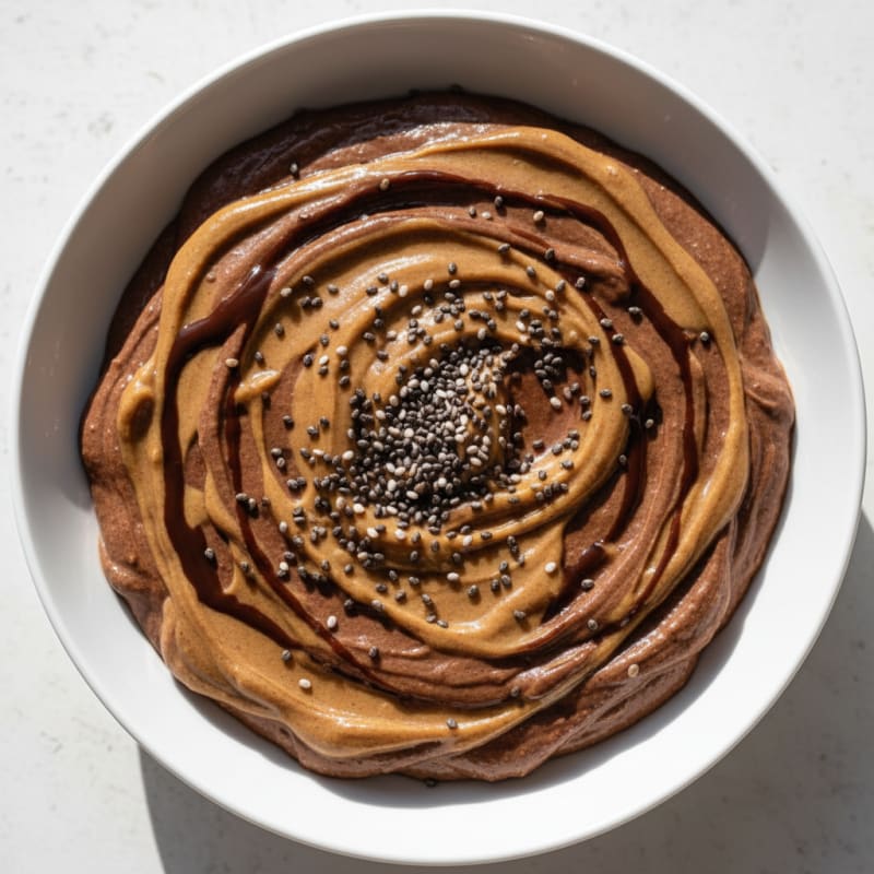 Silky Chocolate Protein Pudding with Almond Butter