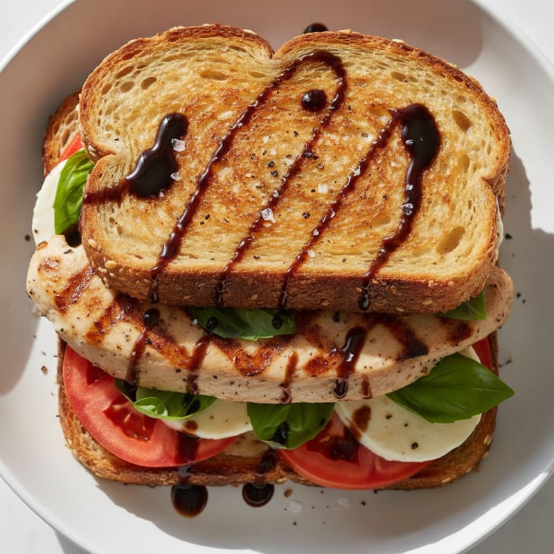 Grilled Caprese Sandwich with Balsamic Glaze