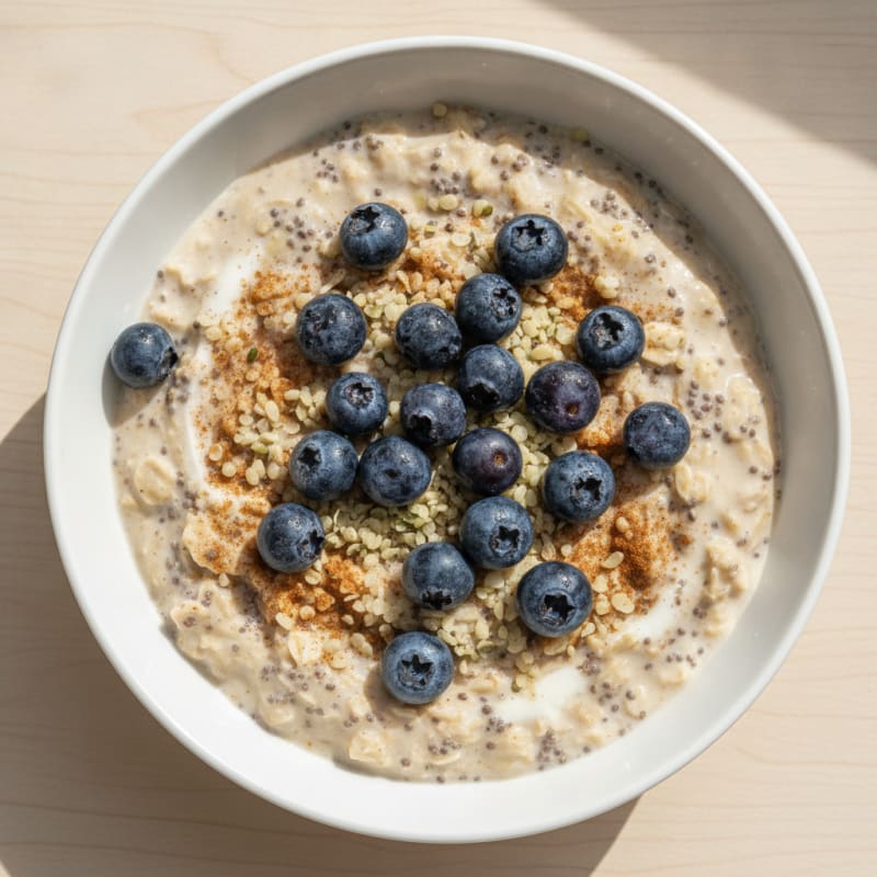 High-Protein Chia Overnight Oats