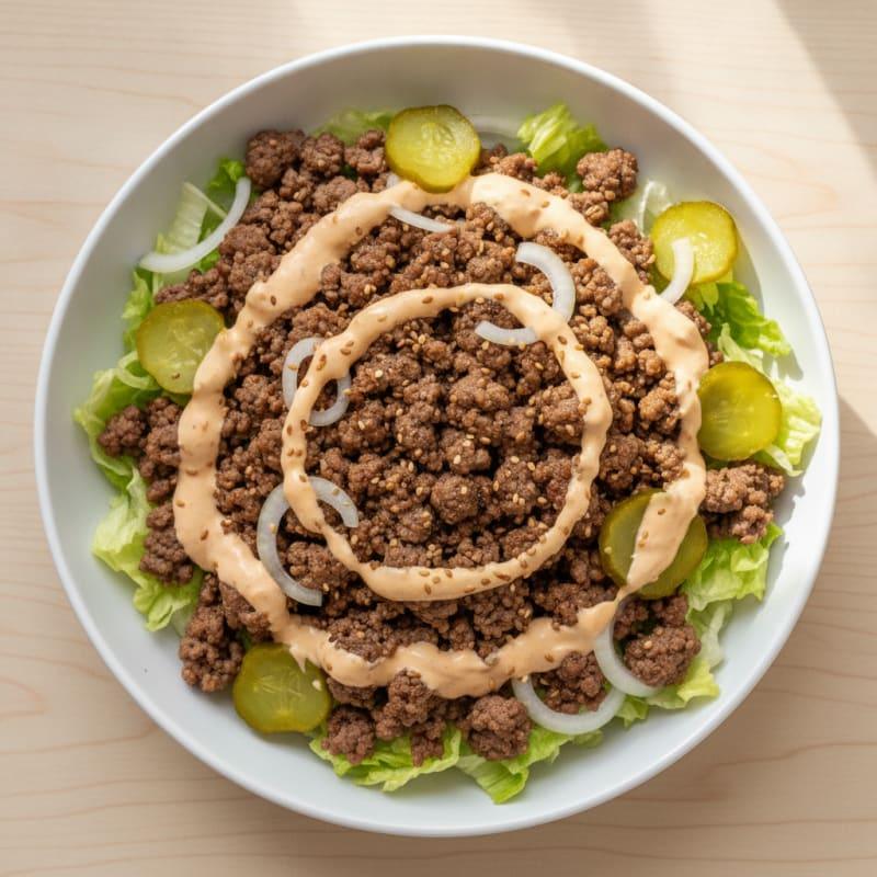 Big Mac Inspired Protein Bowl