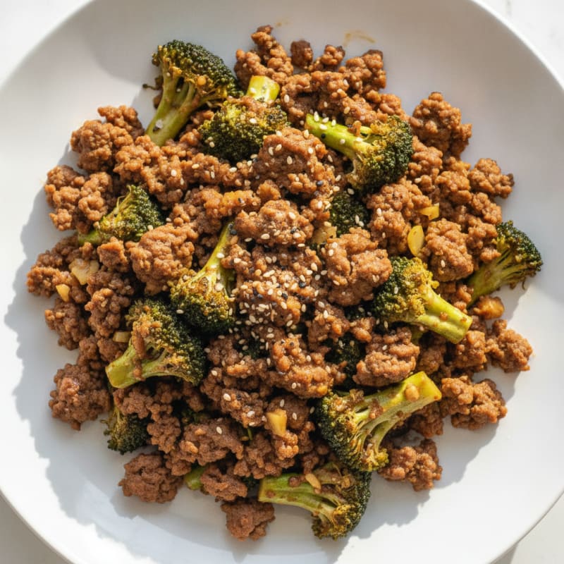 Ground Beef and Broccoli Stir-Fry