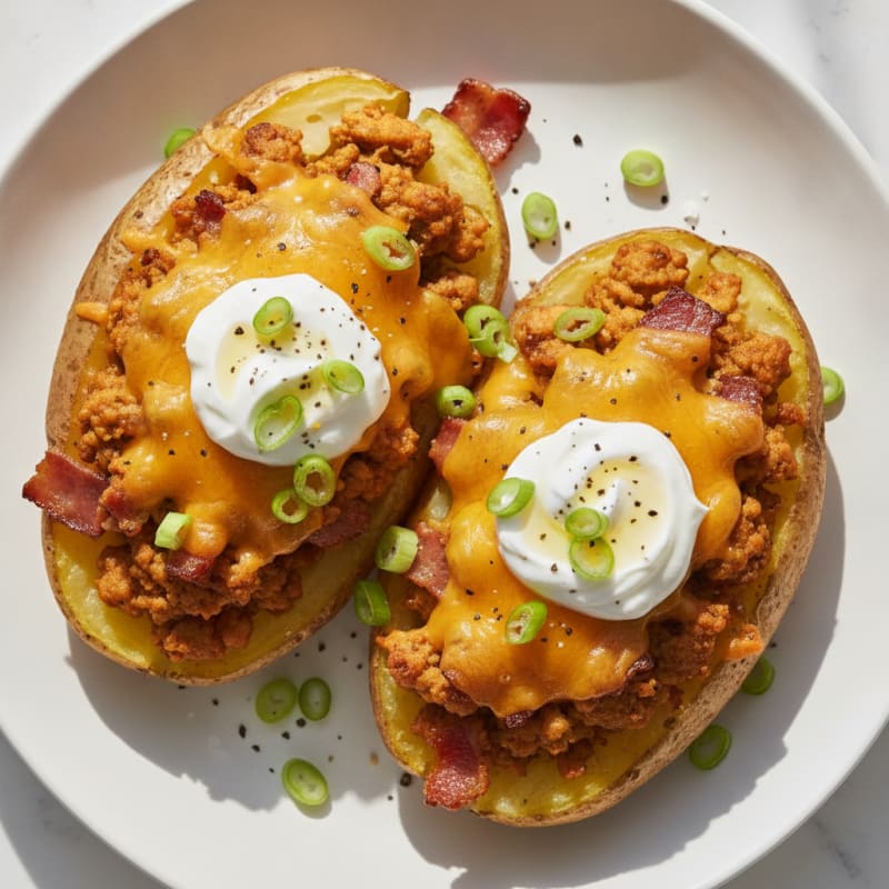 Bacon Cheddar Stuffed Potatoes