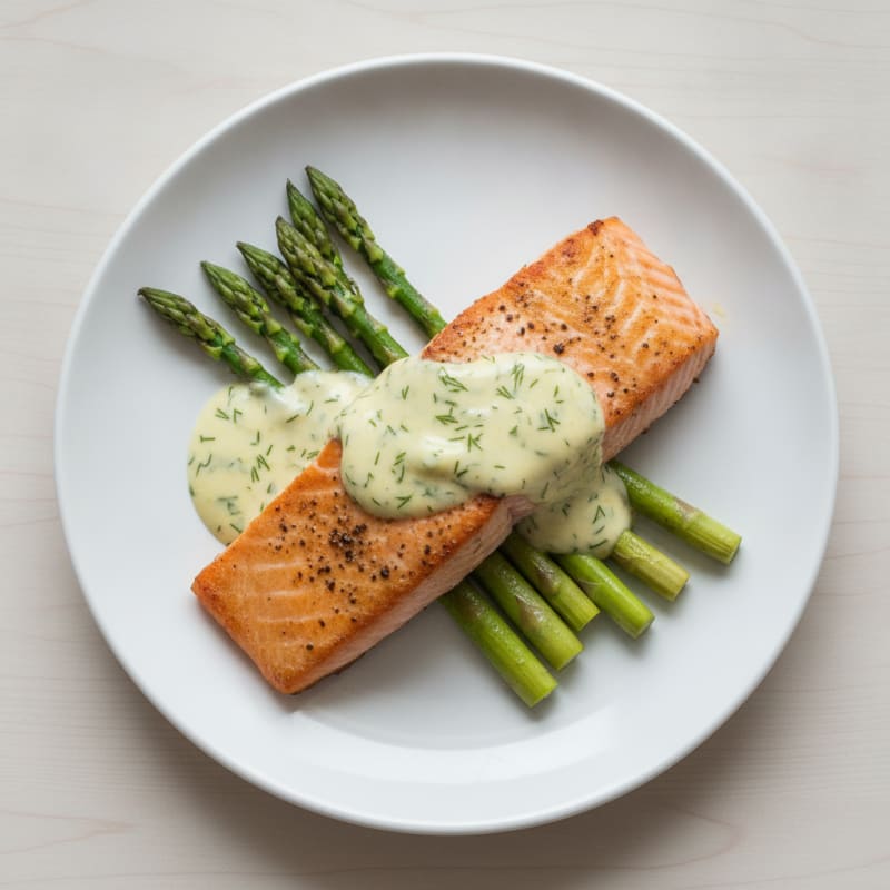 Pan-Seared Salmon with Lemon-Dill Sauce