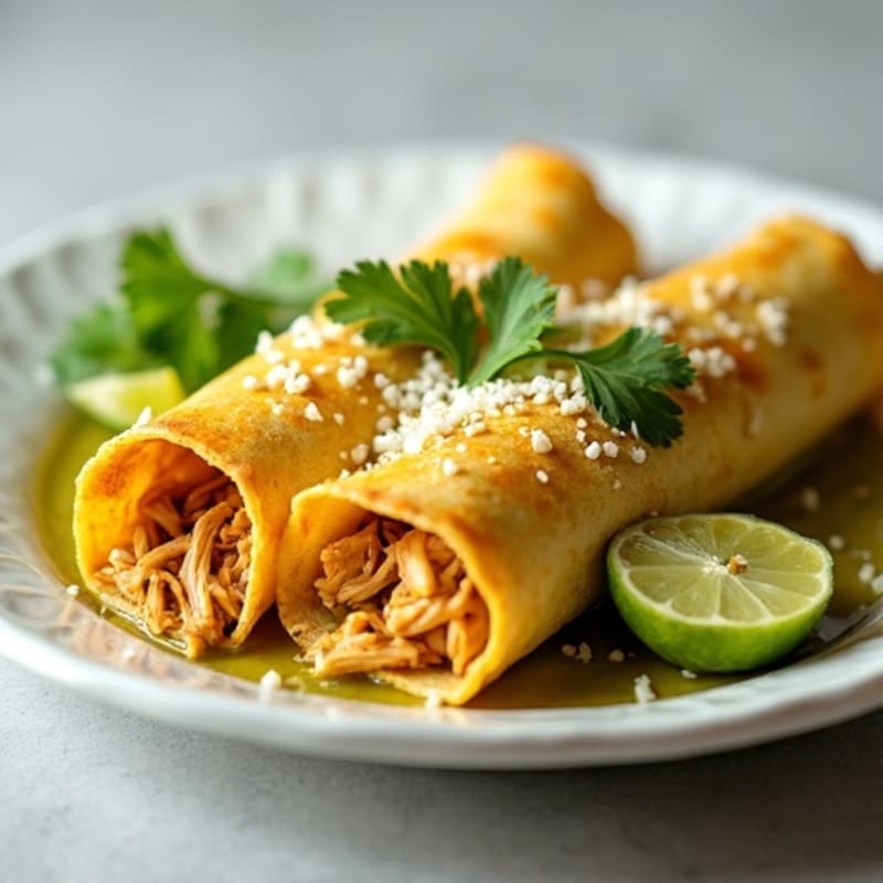 Salsa Verde Shredded Chicken Enchiladas