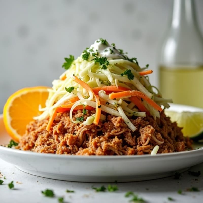 Citrus-Garlic Pulled Pork with Fresh Slaw