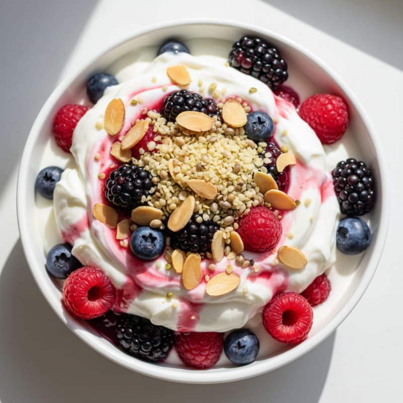 Creamy Greek Yogurt Protein Parfait with Mixed Berries
