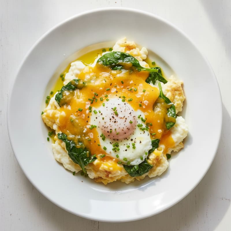 Savory Stove-top Eggs with Cheese