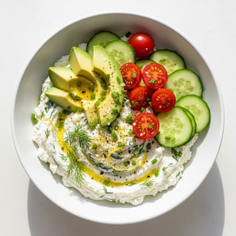 Lemon-Herb Cottage Cheese Bowl