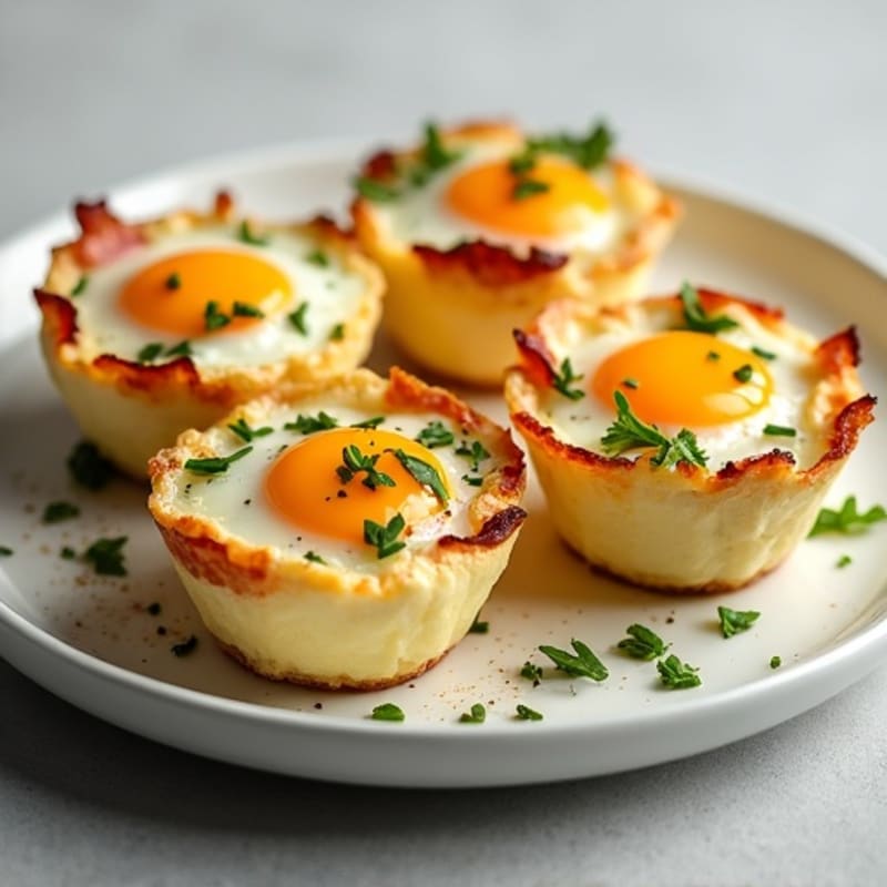 Crispy Turkey Bacon and Herb-Baked Egg Cups
