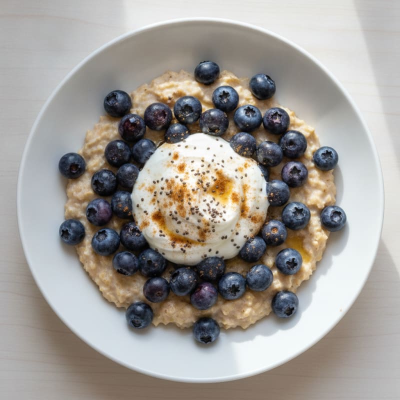 Sweet Protein Oatmeal Bowl with Berries