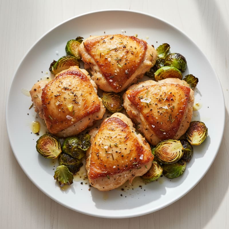 Crispy Roasted Chicken Thighs with Herbs