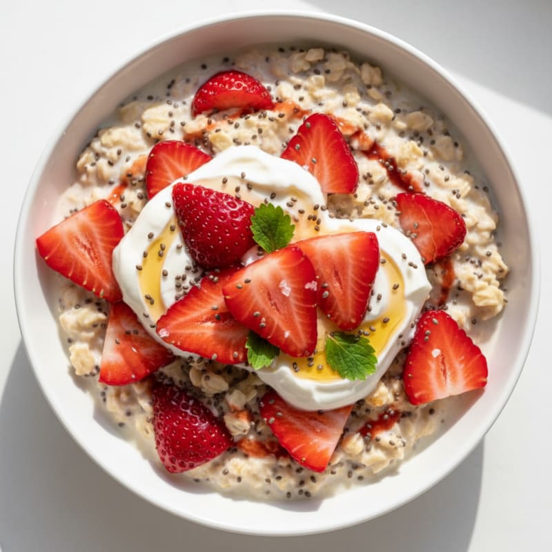 Strawberry Shortcake Overnight Oats