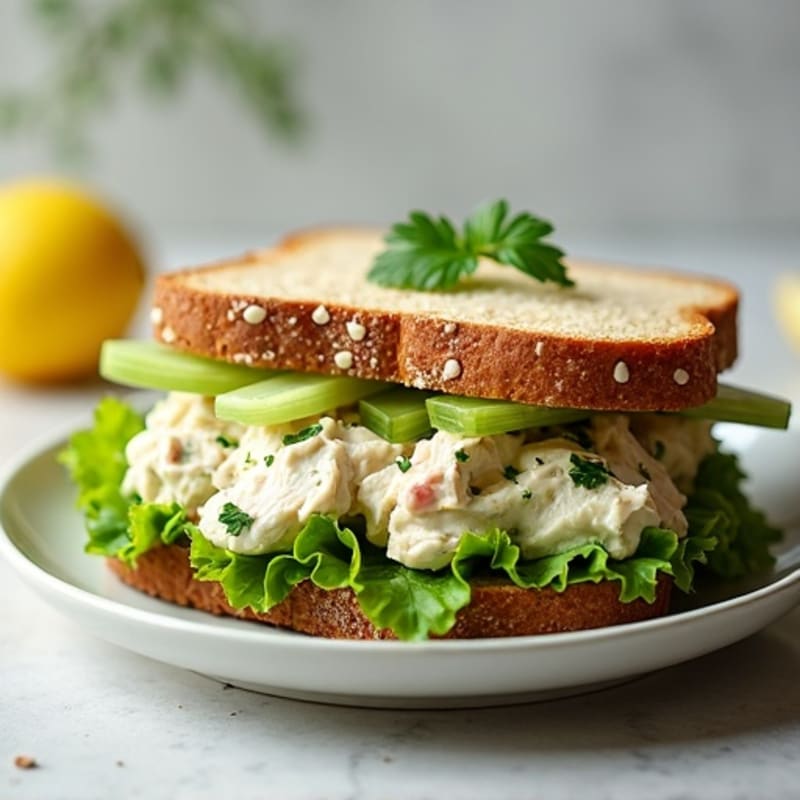 Creamy Fresh Herb Chicken Salad Sandwich