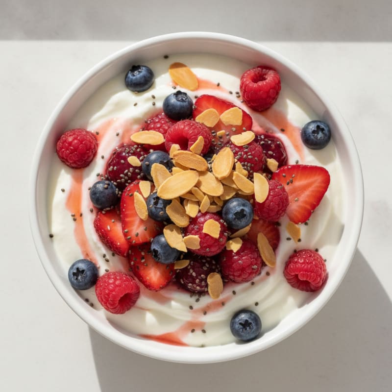 Creamy Greek Yogurt Protein Parfait with Mixed Berries