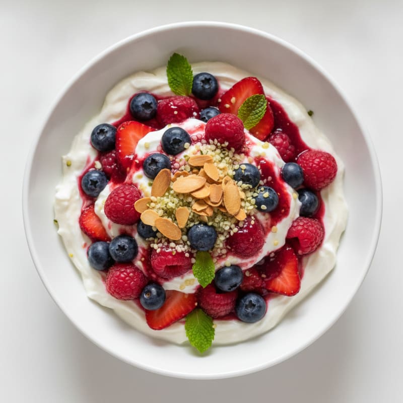 Creamy Greek Yogurt Protein Parfait with Mixed Berries