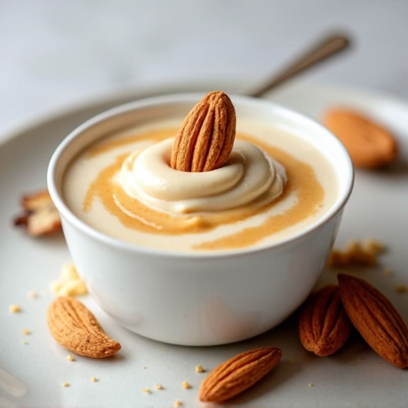 Silky Greek Yogurt Protein Pudding with Almond Butter Swirl