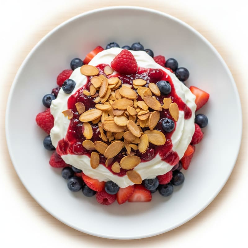 Greek Yogurt Protein Parfait with Mixed Berries
