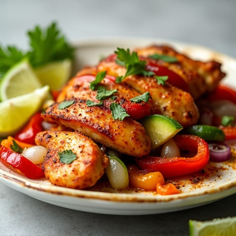 Sheet Pan Chicken Fajitas with Roasted Peppers and Onions