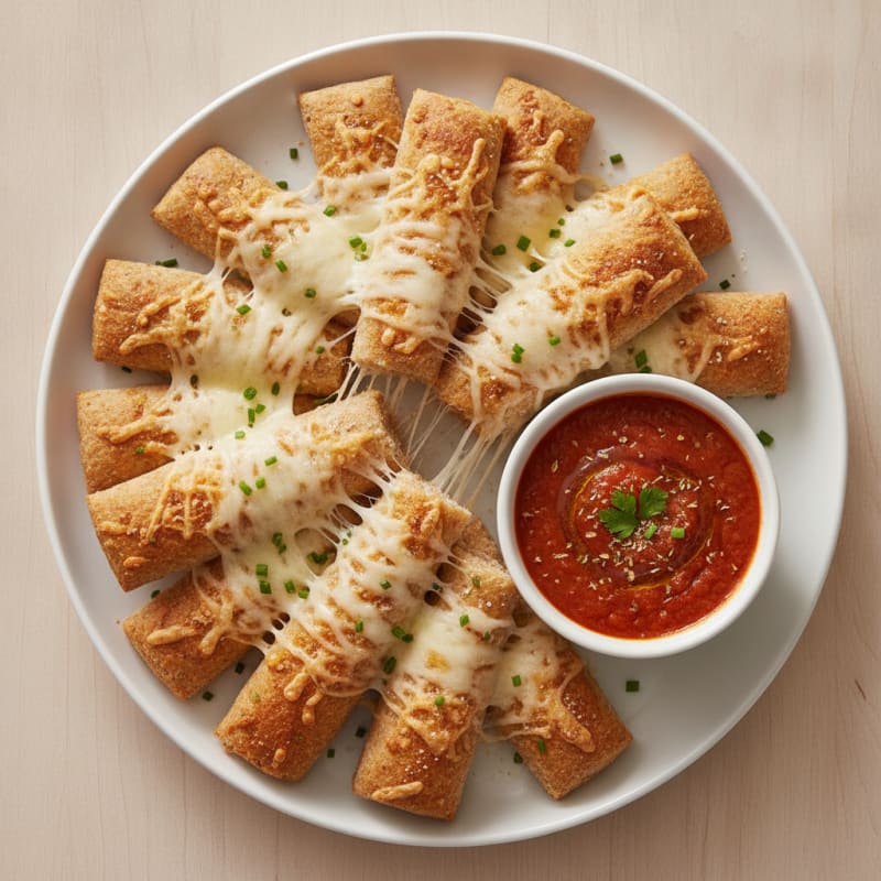 Cheesy Garlic Breadsticks with Marinara