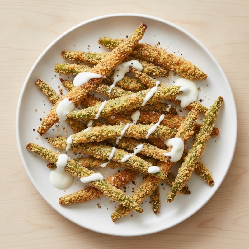 Parmesan Coated Green Bean Fries