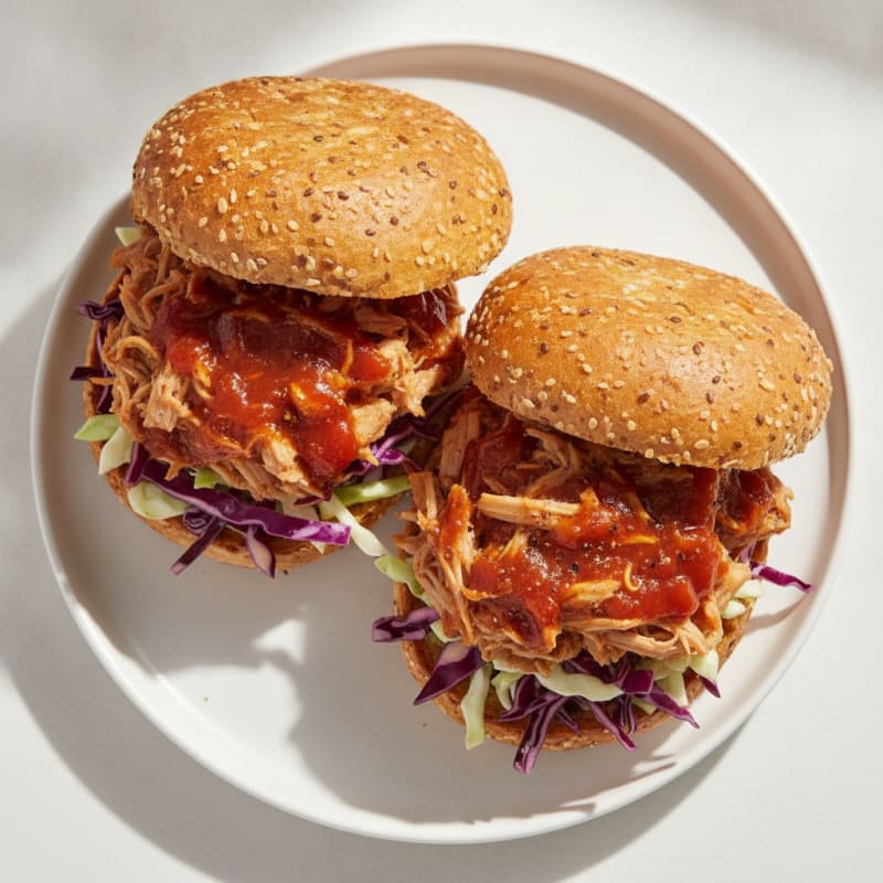 Honey BBQ Pulled Pork Tenderloin Sandwiches