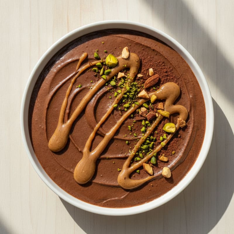 Chocolate Protein Mousse with Silken Tofu and Almond Butter