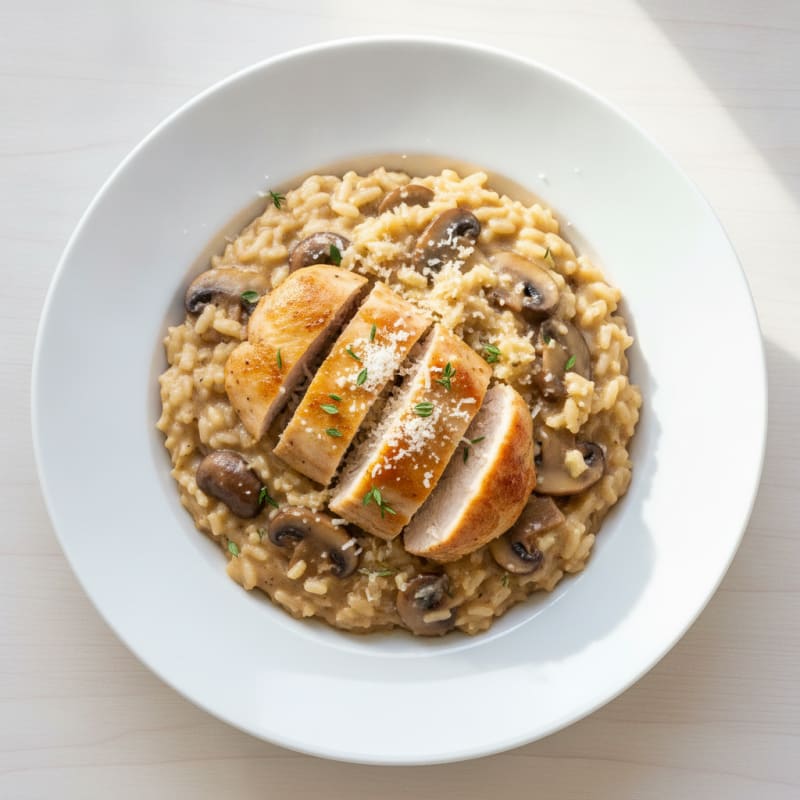 Creamy Mushroom Risotto with Parmesan