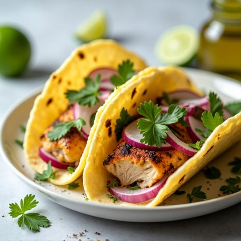 Cilantro-Lime Grilled Chicken Street Tacos