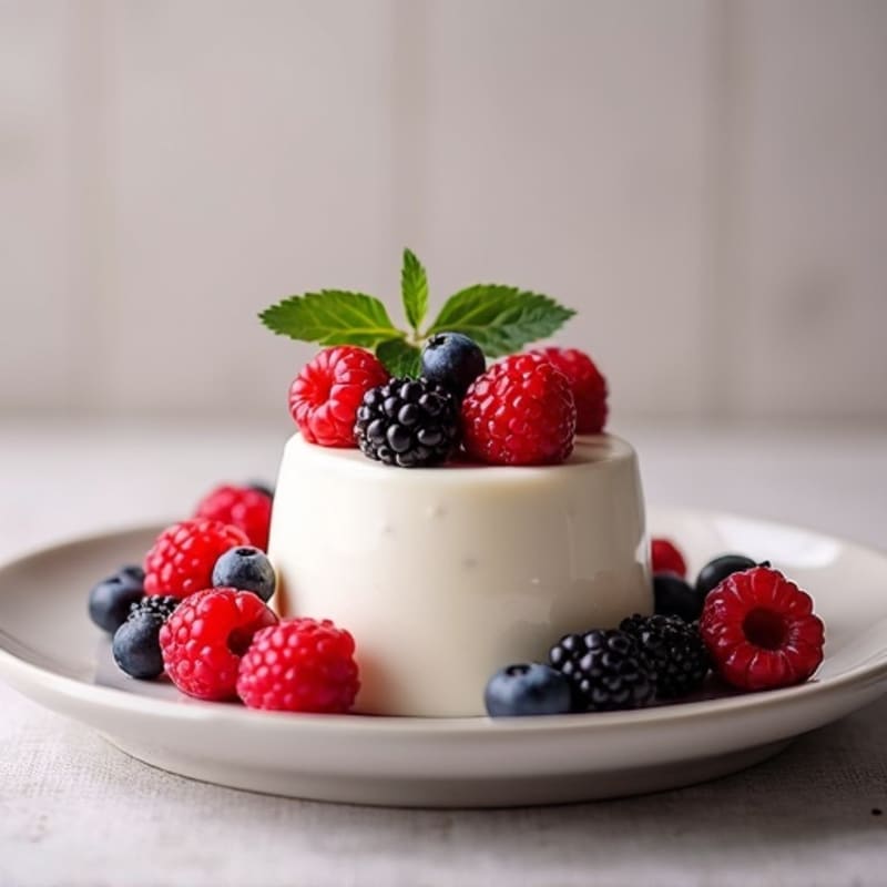Silky Greek Yogurt Protein Mousse with Berries