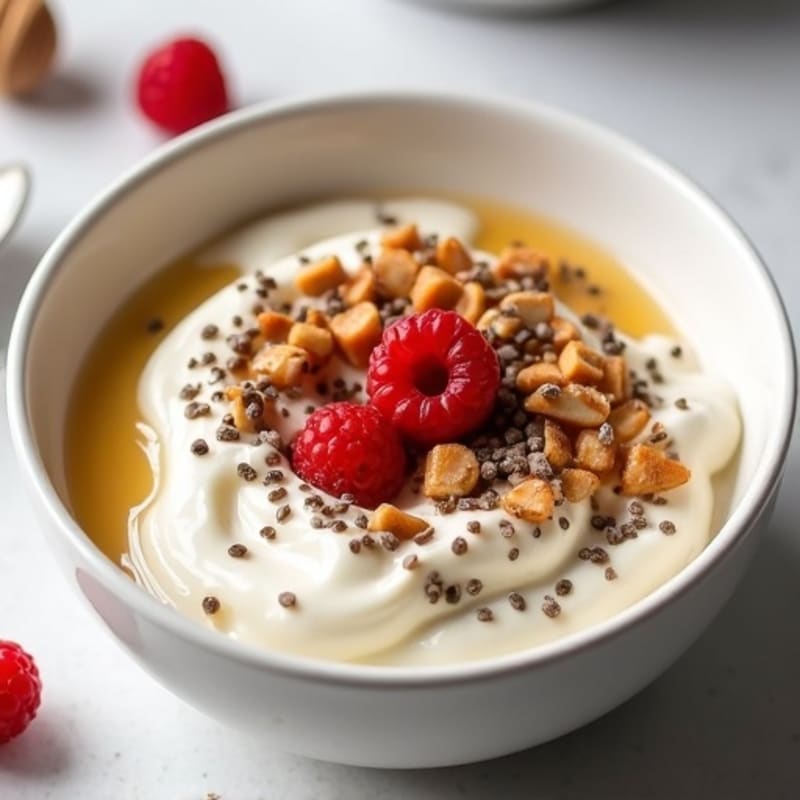 Silky Protein Yogurt Bowl with Almond Butter and Chia Seeds