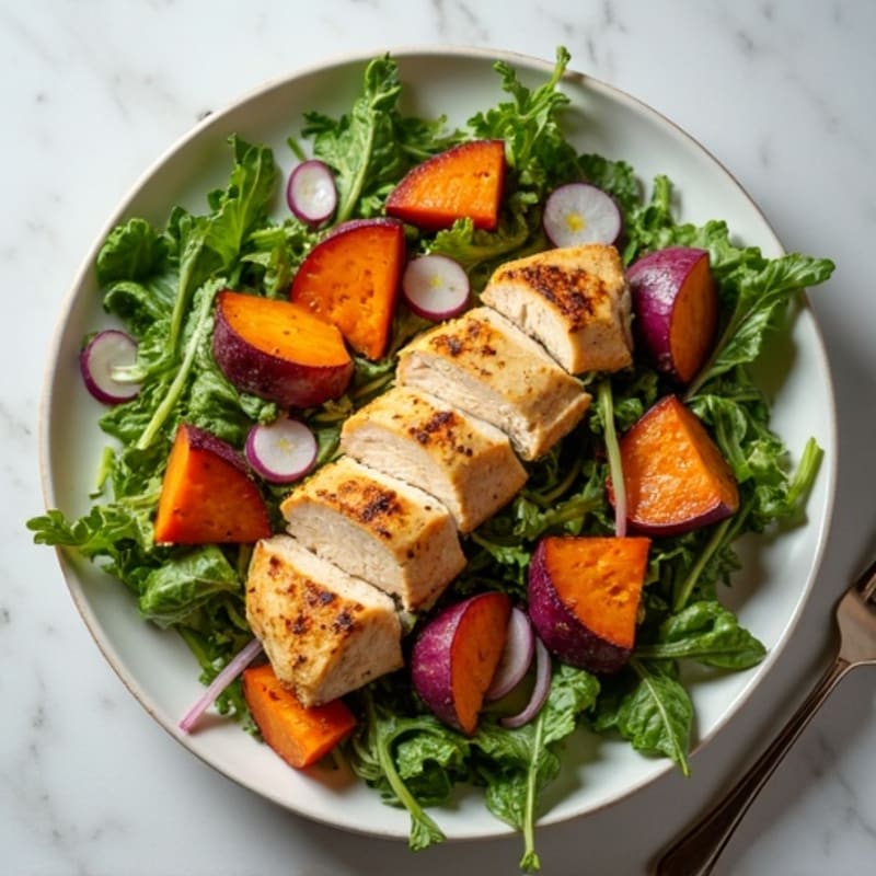 Roasted Chicken and Sweet Potato Harvest Salad