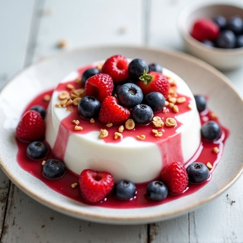 Silky Greek Yogurt Protein Pudding with Berries