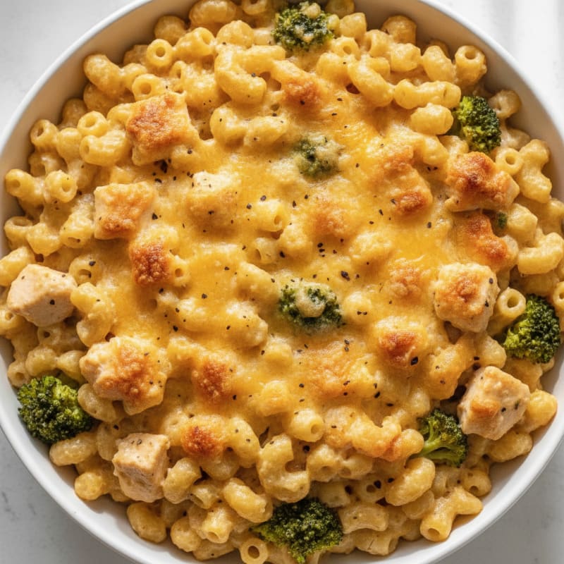 Cheesy Chicken Macaroni Bake