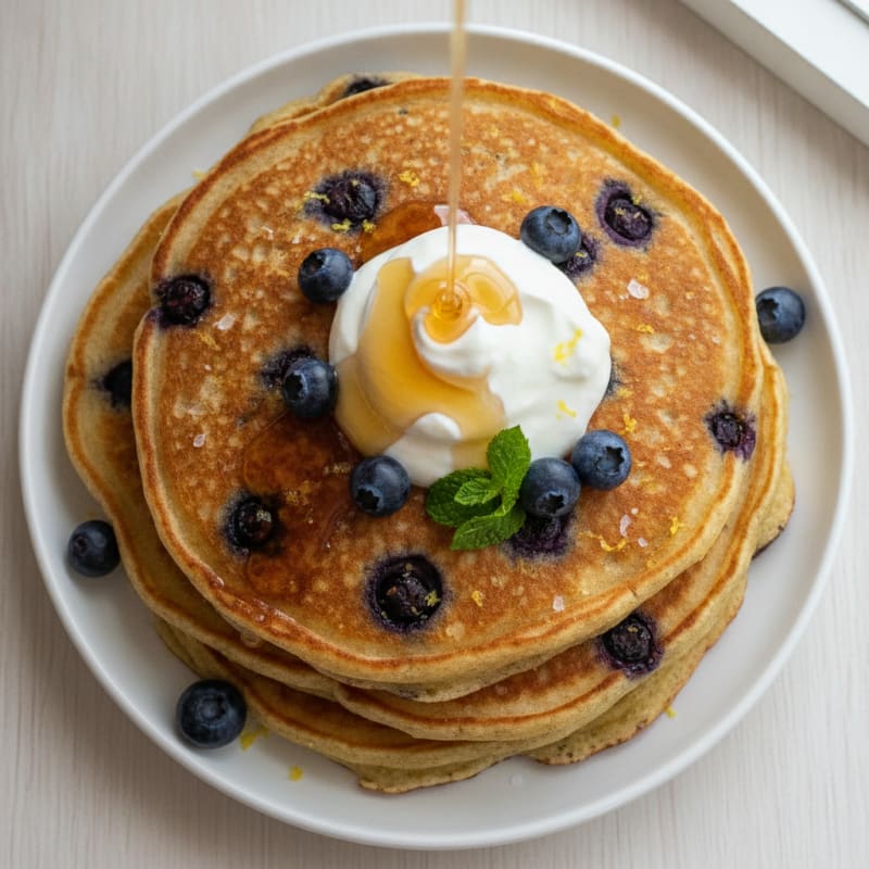 Blueberry Lemon Ricotta Pancakes