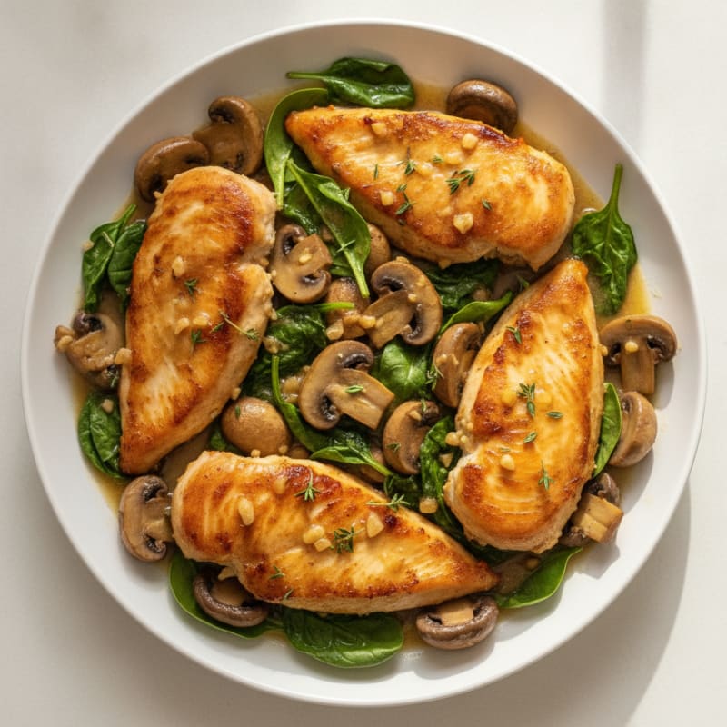 Garlic Mushroom Chicken Skillet