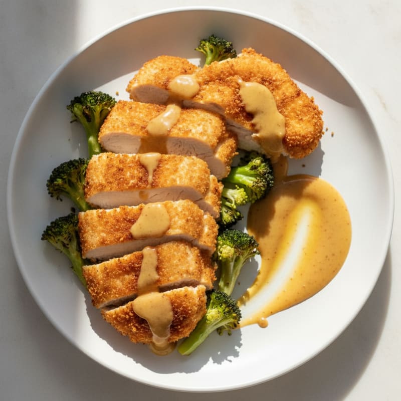 Clean Buttermilk Fried Chicken with Honey Mustard