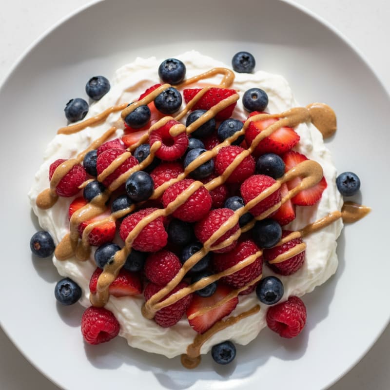 Silky Greek Yogurt Protein Mousse with Mixed Berries