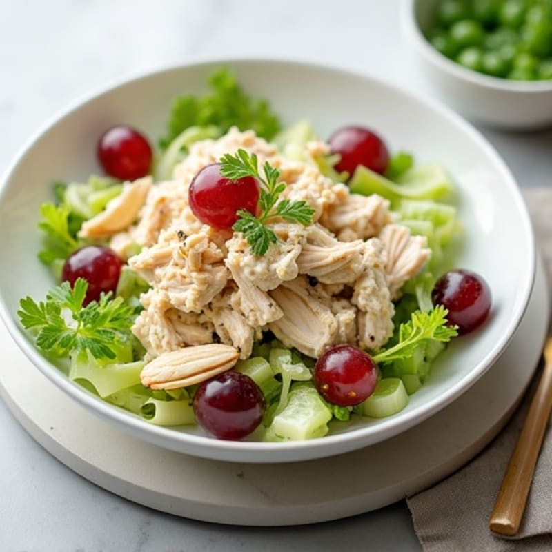 Healthy Creamy Chicken Salad with Crunchy Celery