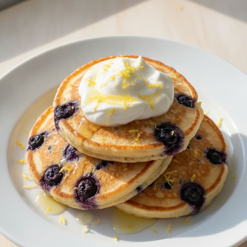 Blueberry Lemon Ricotta Pancakes