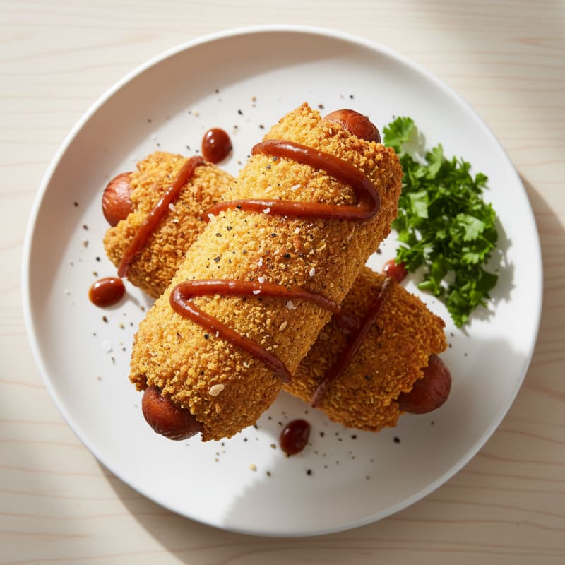 Crispy Golden Carnival Corn Dogs