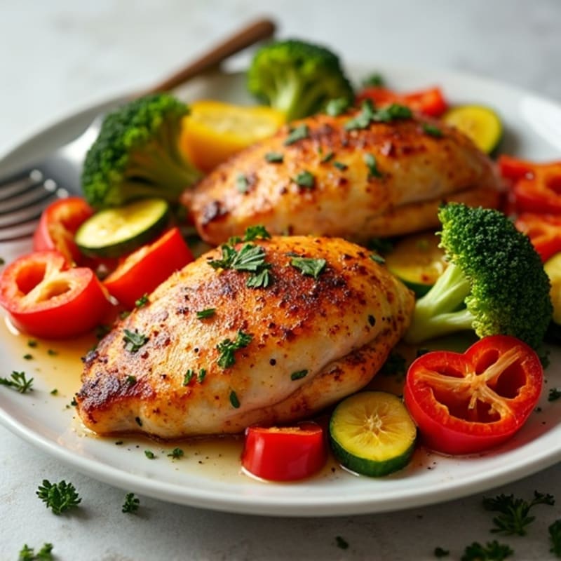 Sheet Pan Roasted Chicken and Crispy Vegetables