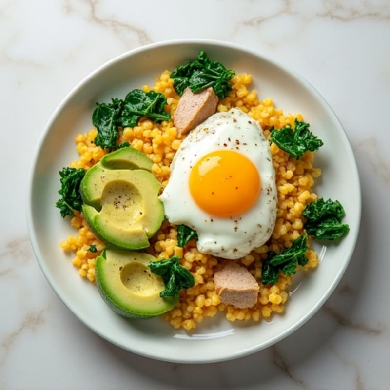 Egg White Scramble with Lean Turkey and Spinach
